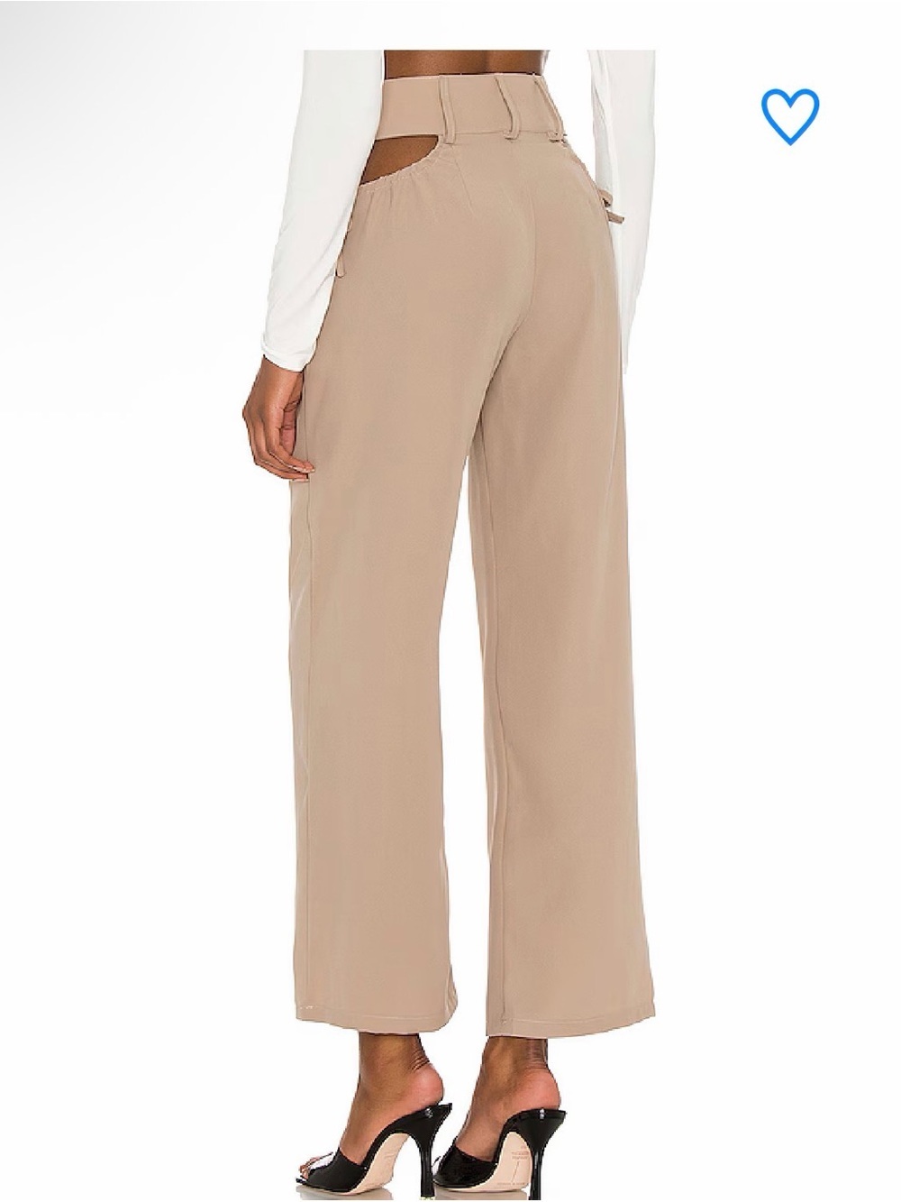 superdown Benny Cut Out Wide Leg Pants Khaki XXS REVOLVE - Picture 5 of 6